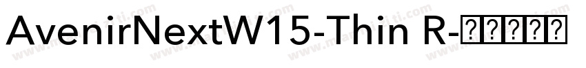 AvenirNextW15-Thin R字体转换